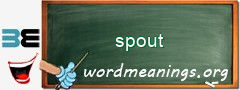 WordMeaning blackboard for spout